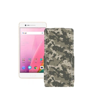 Чохол-флип з екошкіри для телефону Sharp Z3 Хаки-зелений