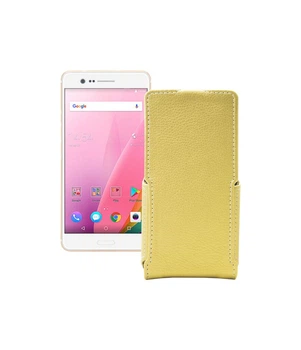 Чохол-флип з екошкіри для телефону Sharp Z3 Золотий