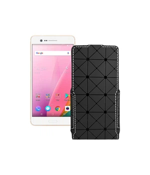 Чохол-флип з екошкіри для телефону Sharp Z3 Чорний ромб