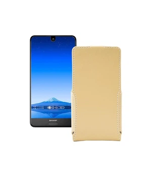 Чохол-флип з екошкіри для телефону Sharp Aquos S2 (C10) Бежевий