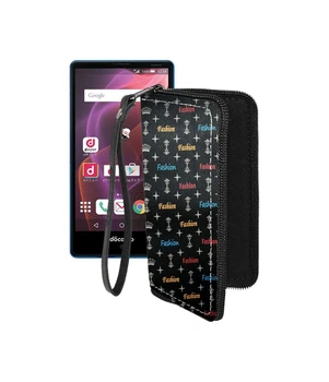 Чохол-гаманець з екошкіри для телефону Sharp Aquos Compact SH-02H Фешн чорний