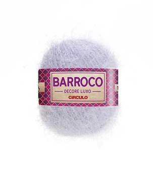 100 BARROCO DECORE LUXO пряжа (53% бавовна, 47% поліестер, 280гр. 180м. ), білий