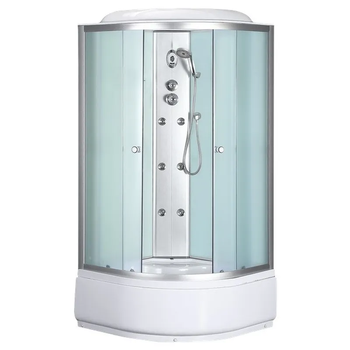 Бокс душевой с гидромассажом Mixxus STRONG SBH01-90x90x215-FB SATIN с высоким поддоном (MI6888)