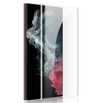 Защитное стекло Fiji Curved UV для Samsung Galaxy S23 Ultra (S918) анти-отпечатки (с клеем и УФ лампой) Clear