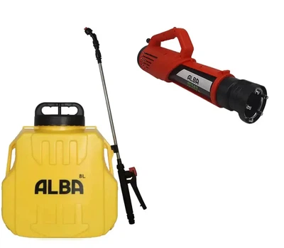 Комплект Опрыскиватель Spray CF-BC-8л аккумуляторный и Насадка Турбо туман ALBA Spray CF-112E