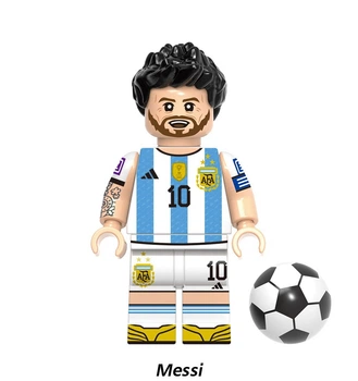 Конструктор человечек Лионель Месси Lionel Messi в бело - голубой форме сборной Аргентины