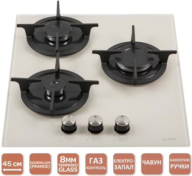 Варильна поверхня газова Ventolux HG430-G3G CS (IVORY)