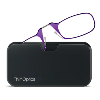 Очки для чтения Thinoptics с классическим чехлом (Цвет Чехла: Чёрный; Цвет Оправы: Фиолетовый; Диоптрия: '+1.50)