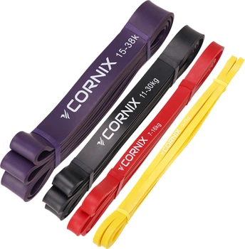 Еспандер-петля для підтягувань та фітнесу Cornix Power Band 2-38 кг набір 4 шт XR-0087