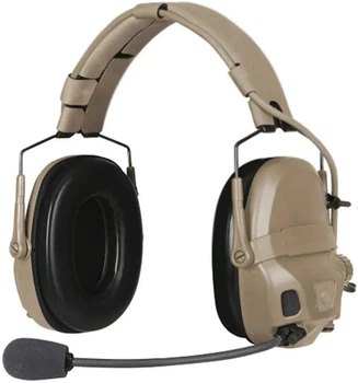 Активные наушники Ops-Core AMP Communication Headset-Connectorized, Гарнитура (Верхний держатель) tan