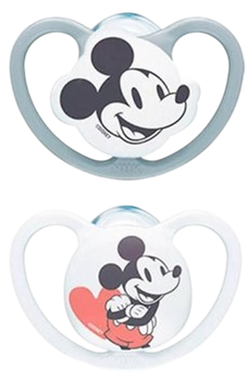 Smoczek Nuk Silicone Pacifier Space Mickey dla chłopców 0-6 m 2 szt (4008600404804)