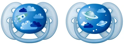 Пустышка Philips Avent Ultra Soft для мальчиков 6-18 м 2 шт (8710103938583)