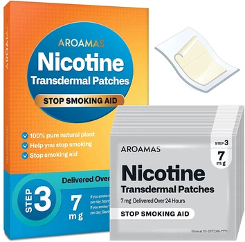 Никотиновые пластыри Aroamas Nicotine Patches Step 3 (21 пластырь по 7 мг никотина)