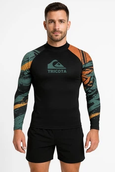 Чоловічий рашгард для плавання HydroSkin Fit TRICOTA чорний S