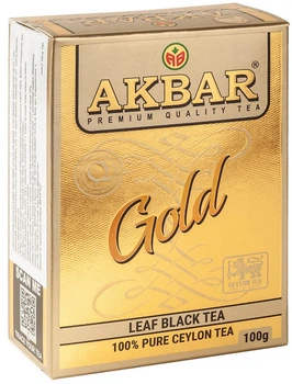 Чай чорний Akbar Gold Середньолистовий 100 г (5014176001155)