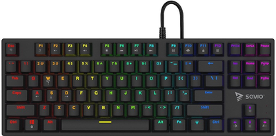 Klawiatura przewodowa Savio Tempest X2 Outemu Red USB Black