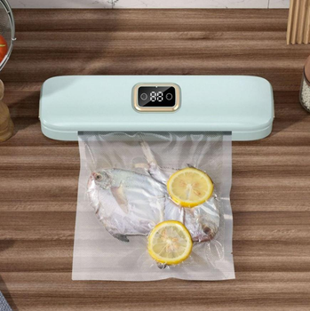 Вакуумный упаковщик для продуктов вакууматор с цифровым экраном Vacuum Sealer 90W + 10 пакетов Green