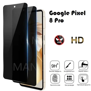 Загартоване захисне скло Анти шпигун AeronGlass з олеофобним покриттям 9H для Google Pixel 8Pro