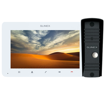 Комплект видеодомофона 7” Slinex SM-07MHD (White) + ML-16HD (Black)