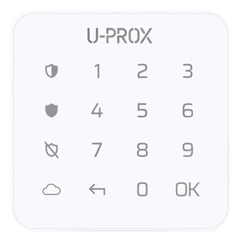 Беспроводная сенсорная мини-клавиатура для одной группы U-Prox Keypad G1 White