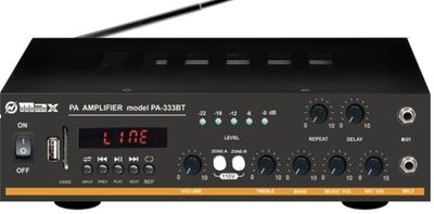 Двухканальный усилитель мощности звука Su-Kam AMP PA-333 Bluetooth: 4.0 Black