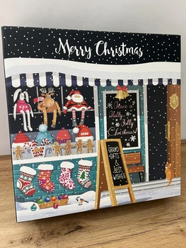Коробка подарункова велика Merry Christmas для пакування подарунків чорному (CS_570524)