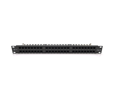 Патч-панель неэкранированная Ritar, 48 портов, UTP DUAL, Cat.6, 19" 1U, Black (RT-2264-CAT.6)