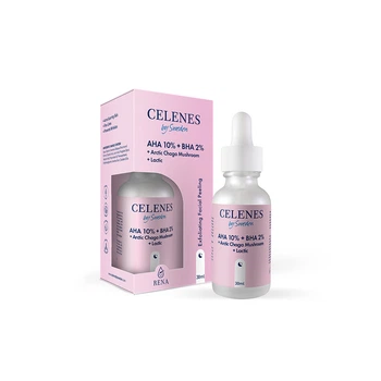 Пілінг-сироватка з кислотами Celenes aha + bha + lactic + arctic chaga mushroom 30 мл