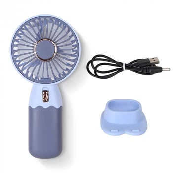 Безшумний міні - вентилятор акумуляторний портативний вентилятор USB FAN Сірий