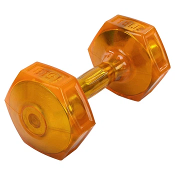 Гантель для фитнеса с TPU покрытием Zelart Jelly Urethane Coated Dumbbells TA-2946-15LB Оранжевый