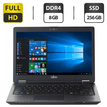 Нетбук Б-класс Fujitsu LifeBook U728 / 12.5" (1920x1080) TN / Intel Core i5-8350U (4 (8) ядра 1.7 - 3.6 GHz) / 8 GB DDR4 / 256 GB SSD / Intel UHD Graphics 620 / WebCam б/у