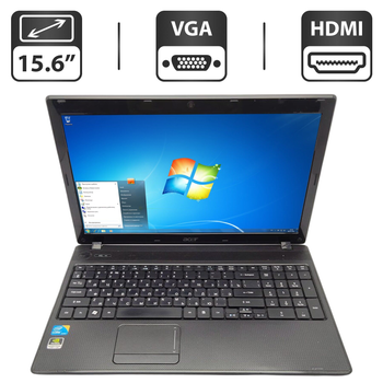 Ноутбук Acer Aspire 5742G / 15.6" (1366x768) TN / Intel Core i3-370M (2 (4) ядра по 2.4 - 2.5 GHz) / 6 GB DDR3 / 500 GB HDD / nVidia GeForce GT 420M, 1 GB GDDR3, 128-bit / WebCam / DVD-ROM б/у