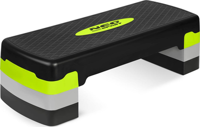 Степ платформа для тренувань Neo Sport 3 ступінчаста ns 400 зелена (5903890606077)