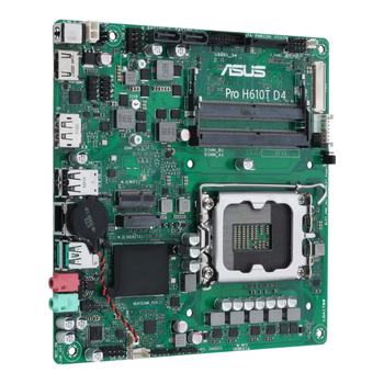 Материнская плата Asus PRO H610T D4-CSM | Intel H610 LGA1700 | Thin Mini-ITX | HDMI, DP, LVDS DDR4