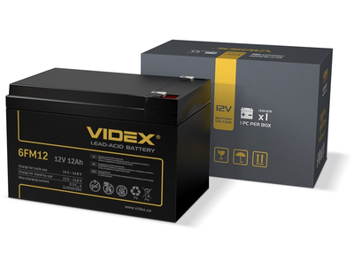 Батарея для ДБЖ 12В 12Ач Videx 6FM12 Black