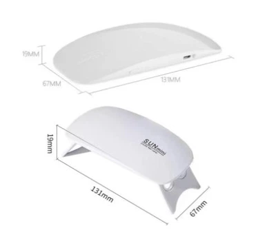 Лампа для манікюру LED+UV SUN mini 6Вт Біла
