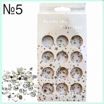 Набір прикрас для декору нігтів Beauty Sky Nail Art 12шт
