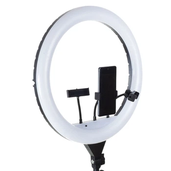 Кольцевая светодиодная LED лампа Ring Light RL-14 Набор блогера визажиста для фото и видео Селфи кольцо 36 см