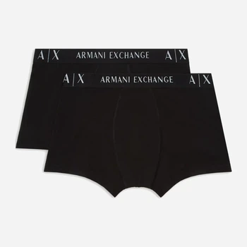 Набор трусов боксеров мужских хлопковых Armani Exchange 103136891 L 2 шт Черный (1159835162)