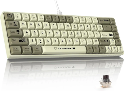 Клавиатура геймерская механическая AJAZZ AK680 Brown switch Серый-Белый Grey-White