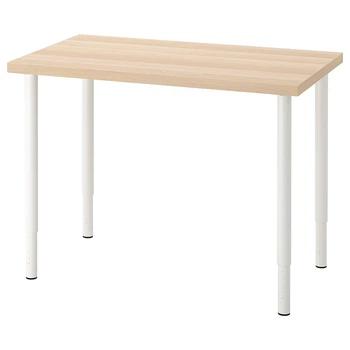 Стол IKEA LINNMON ADILS коричневый белый 100х60 см 794.163.36