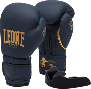 Боксерські рукавиці Leone GN059B 12 унцій Blue Edition (капа в комплекті) (GN059B_Blue_12oz)