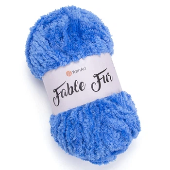 Пряжа YarnArt Fable Fur імітація хутра колір 974 синій