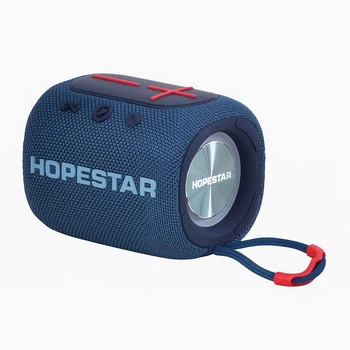 Колонка Hopestar, MP3, 11,5 × 9 × 9 см, Bluetooth, USB, TF-слот, светодиодная подсветка, 5 Вт, синяя