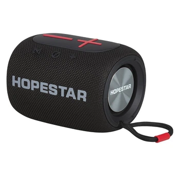 Колонка Hopestar, MP3, 11,5 × 9 × 9 см, Bluetooth, USB, TF-слот, светодиодная подсветка, 5 Вт, черная