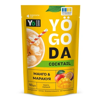 Напій Yogoda Коктейль Манго-Маракуйя дойпак 50 г