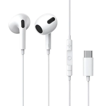 Навушники на роз'єм Type-C з мікрофоном провідні Baseus Encok Wired (Type-C, DAC, 1.1 m). White