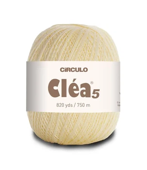 1074 CLEA 5 пряжа(100% мерс.бавовна, 151гр. 750м. ), молочний