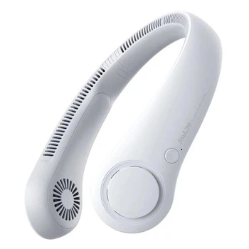Вентилятор на шию FA14 Jisulife Neck Fan Life3 портативний, 4000Mah, 13 годин роботи Білий