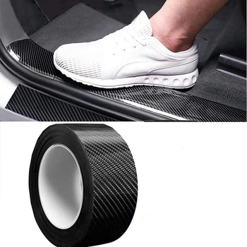 Защитная карбоновая пленка Carbon Fiber для авто ширина 10 см длина 5 метров Black